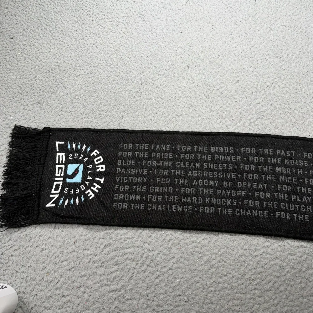 Minnesota United FC Scarf Mens Black MLS Soccer Ruffneck 2024 Playoffs Scarf